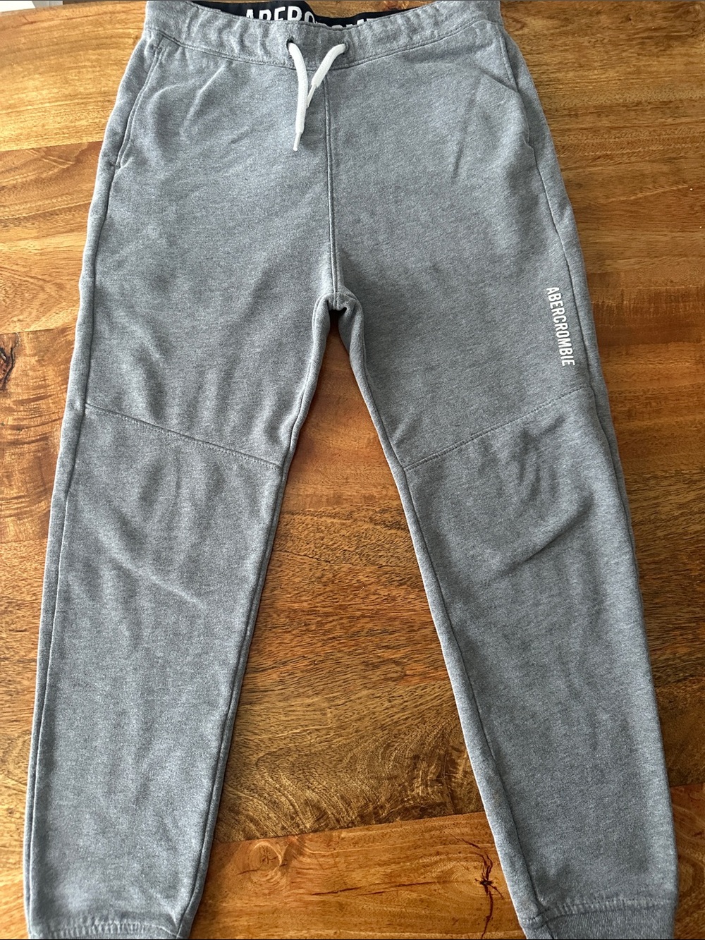 abercrombie kids Gray & Black Fleece Waistband Sweatpants